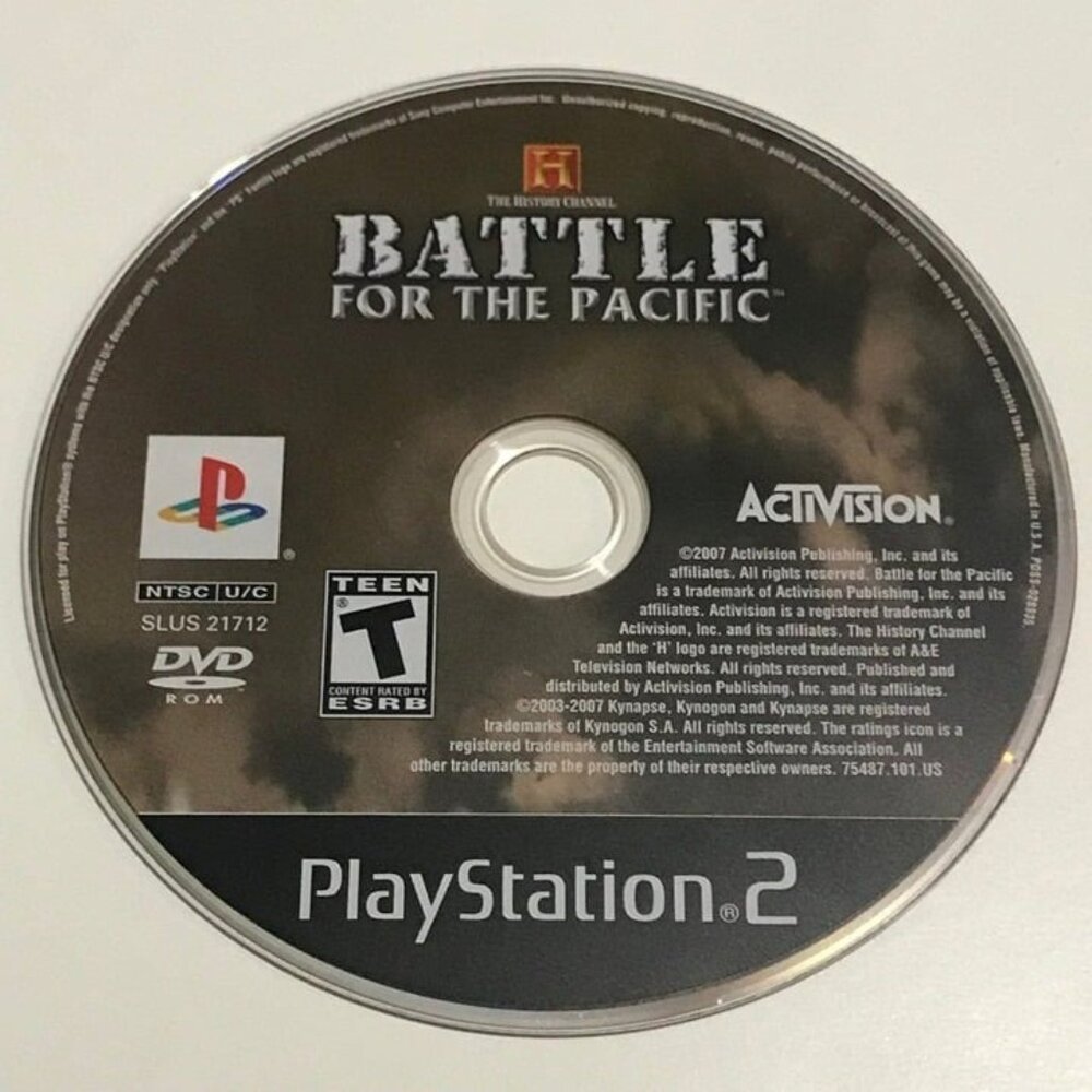 PS2 History Channel Battle For The Pacific For PlayStation 2